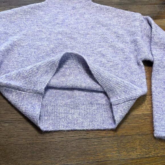 Line & Dot Lila Sweater Mock Neck Long Sleeve Ribbed Wool Blend Women's Small - Picture 5 of 12